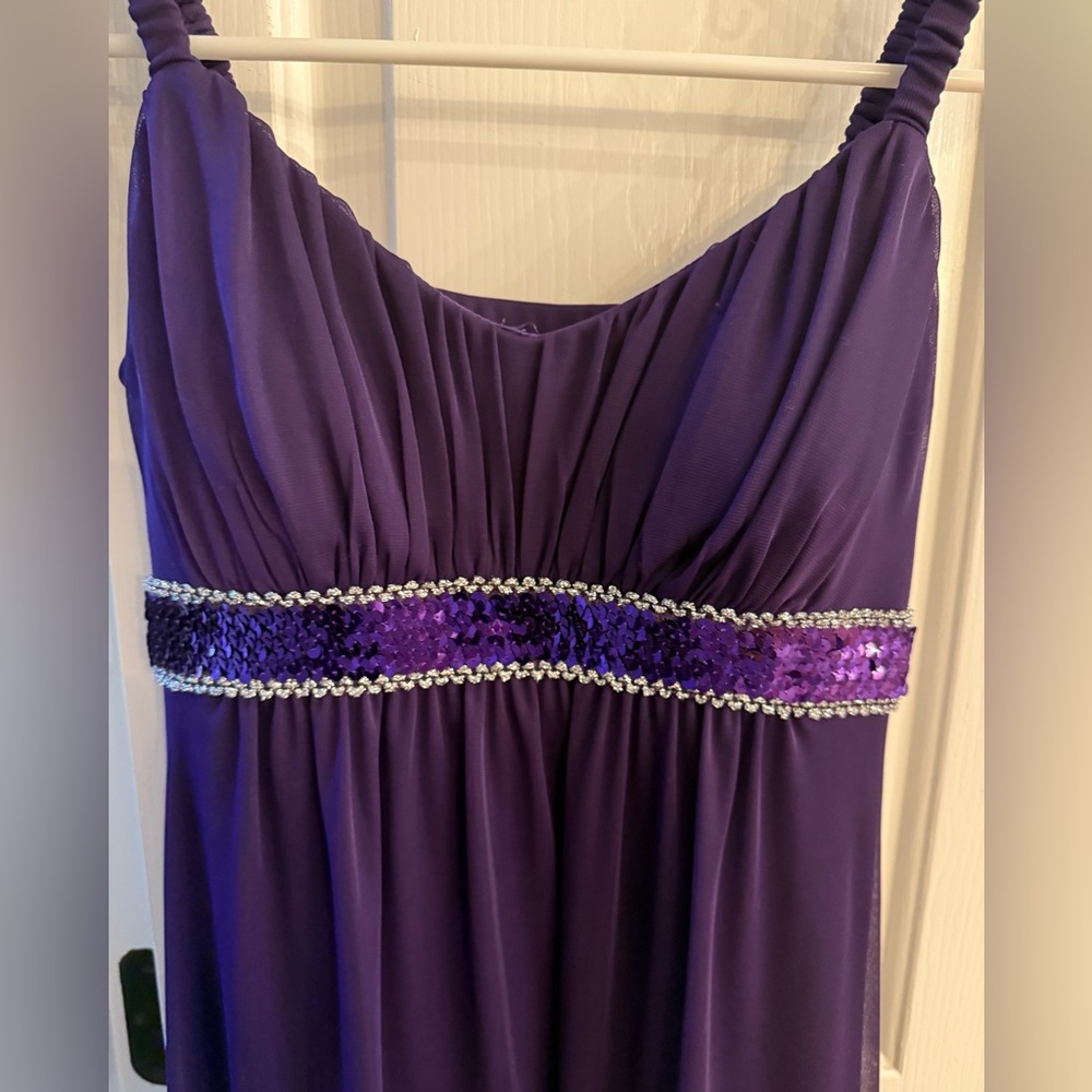 Plum/Purple Dress with Sequin Accent
